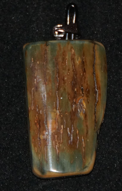 Anhänger Mammutelfenbein, grün