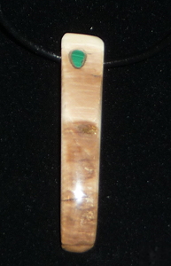 Anhänger Mammutelfenbein mit Malachit