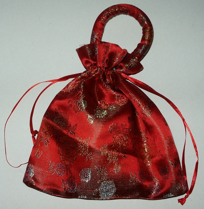 5 Schmuck-/Geschenkbeutel aus echter Seide